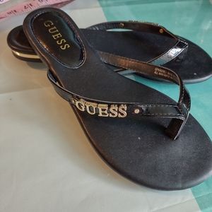 Authentic Black "Guess" Slip-on Sandals